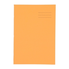A4 Exercise Book 64 Page, 8mm Ruled With Margin, Orange - Pack of 50